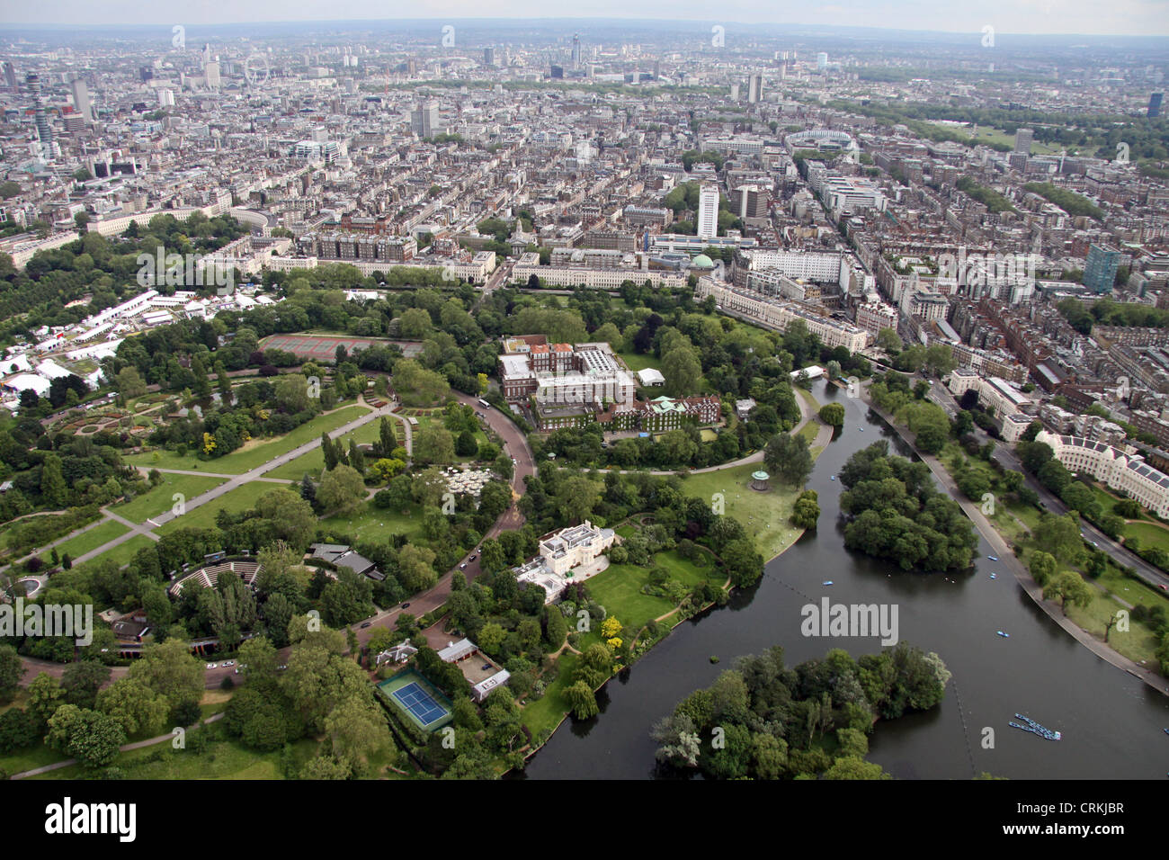 Luftaufnahme des Regents Park, London NW1 Stockfoto