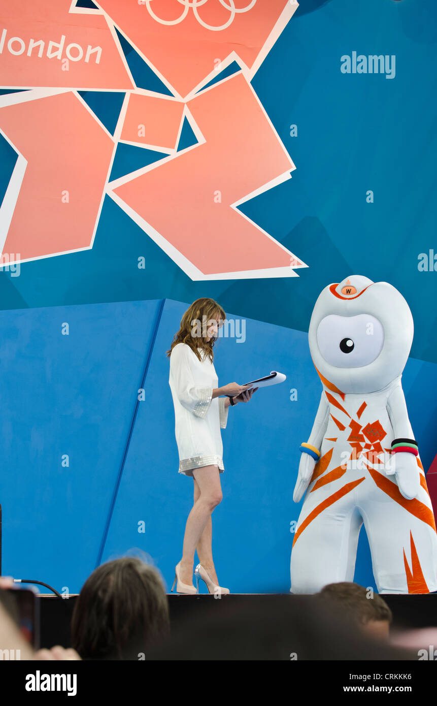 Wenlock Olympischen Maskottchen "1 Jahr vor" London 2012 Olympics Trafalgar Square Stockfoto