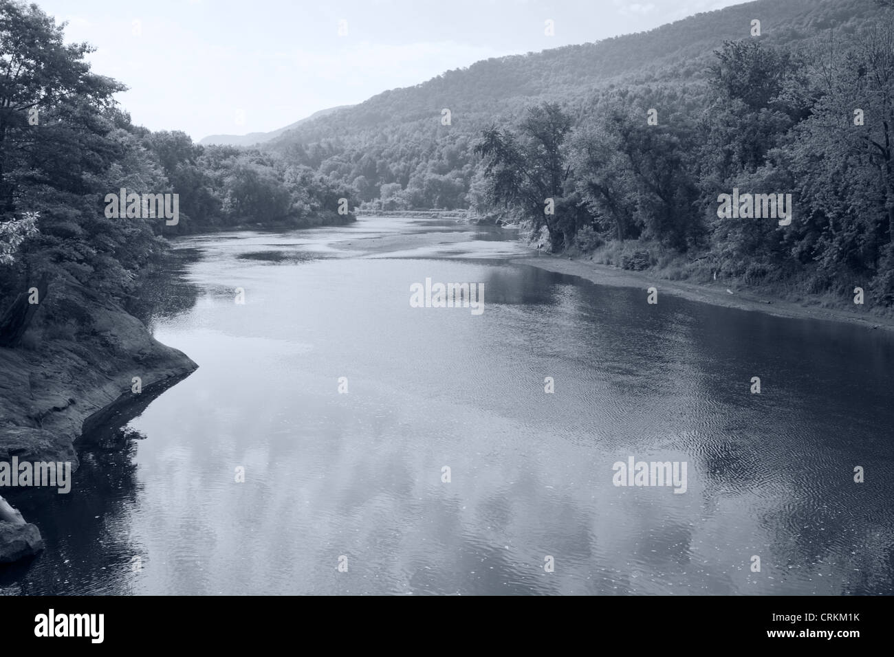 Winooski River bei Jonesville, Vermont, Sommer Stockfoto