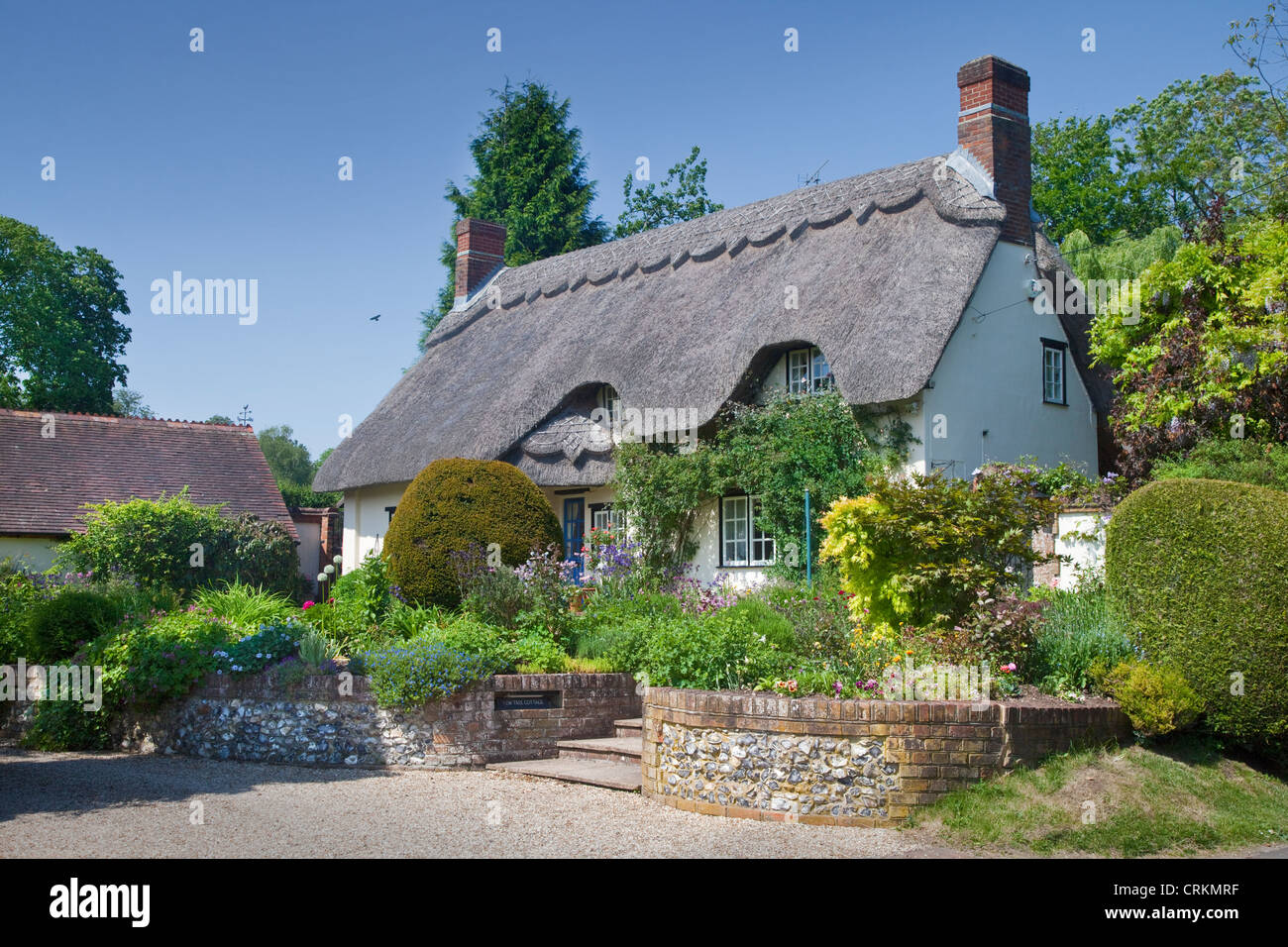 Reetdachhaus, Braishfield, Hampshire, England Stockfoto