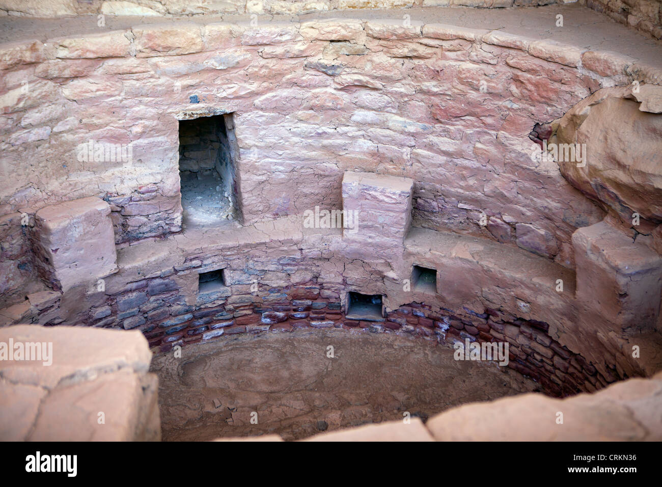 Mesa Verde Nationalpark, Colorado, Spruce Tree House Innenraum. Stockfoto