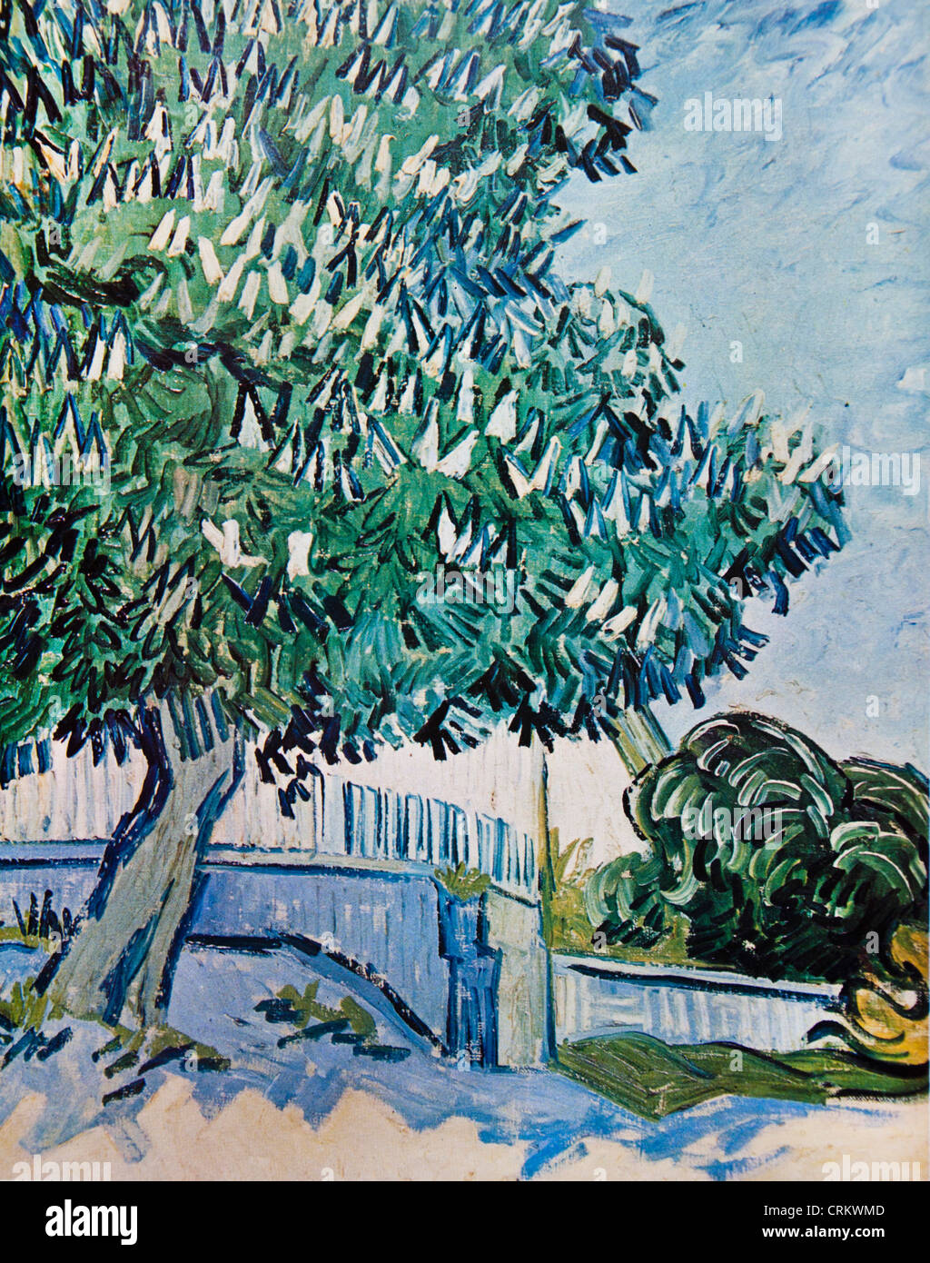 Kastanienbaum im Blossom - Van Gogh Stockfoto