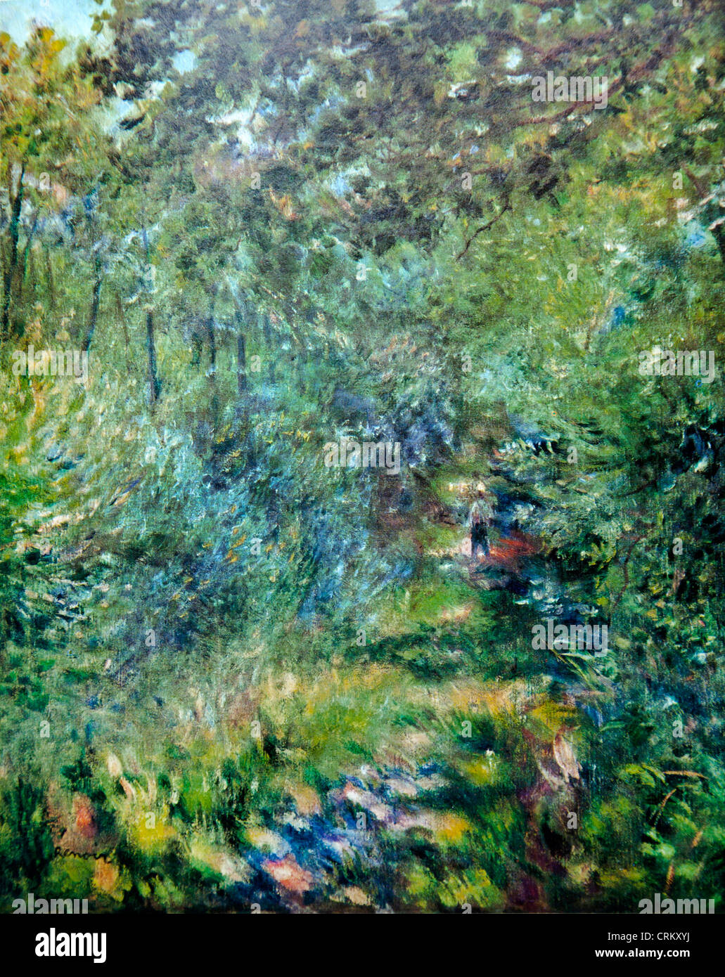 Pfad in den Wald - Renoir Stockfoto