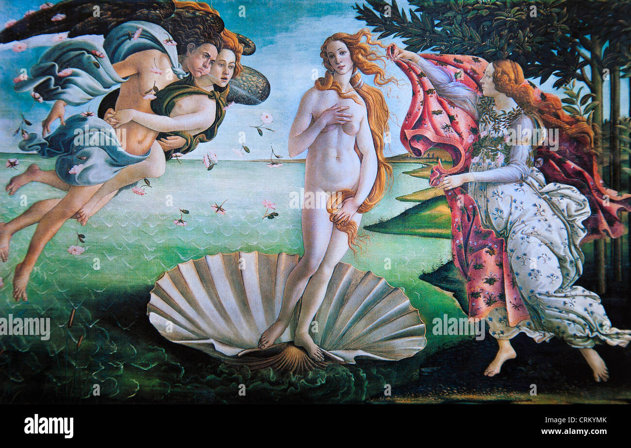 Sandro Botticelli - die Geburt der Venus Stockfoto