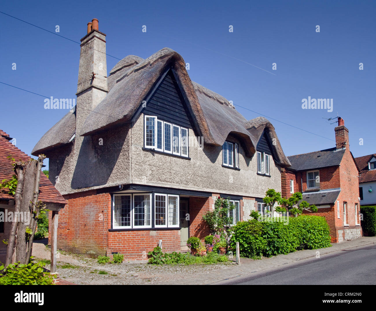 Reetdachhaus in Selborne, Hampshire, England Stockfoto