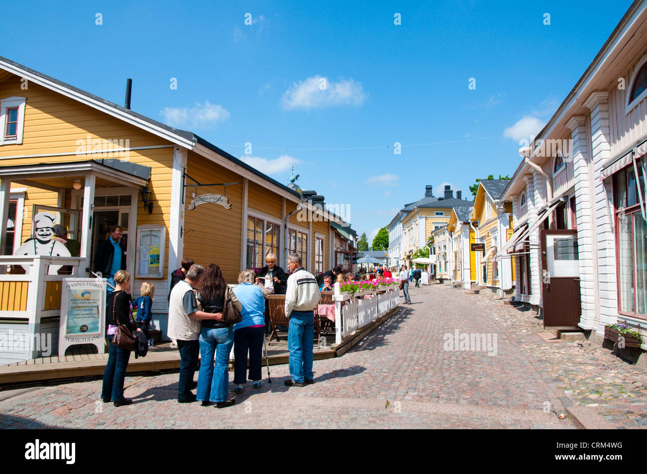 Välikatu Straße alte Stadt Porvoo Uusimaa Provinz Finnland-Nordeuropa Stockfoto