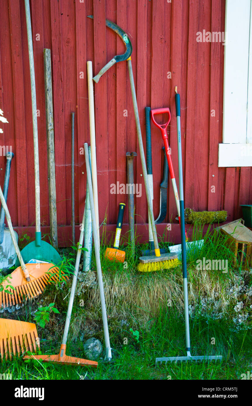 Gartengeräte Werkzeuge Porvoo Uusimaa Provinz Finnland-Nordeuropa Stockfoto