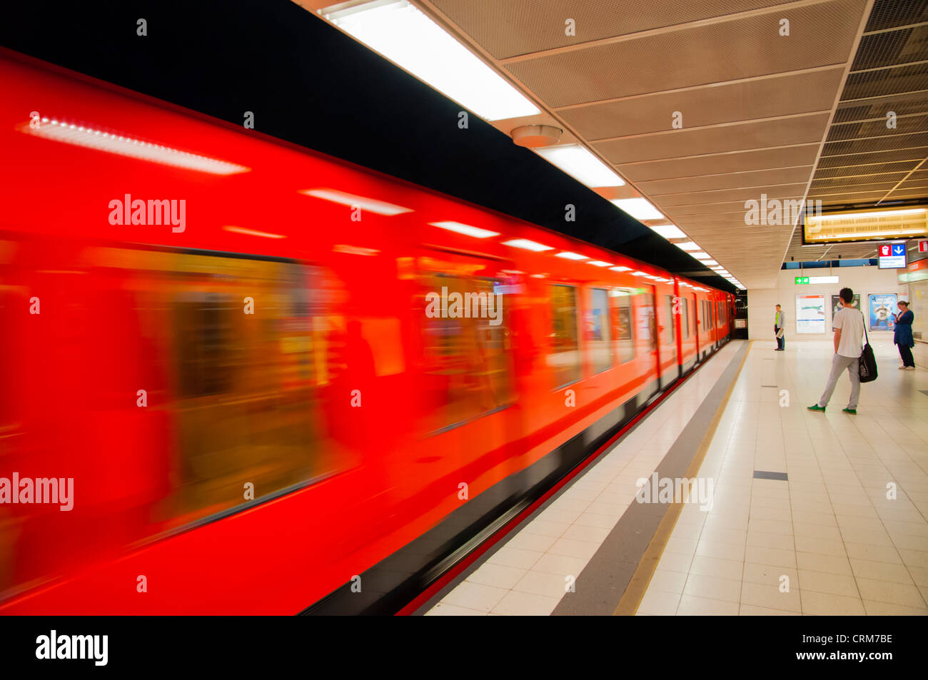 Kaisaniemi Metro-station innen Mitteleuropa der Helsinki-Finnland Stockfoto