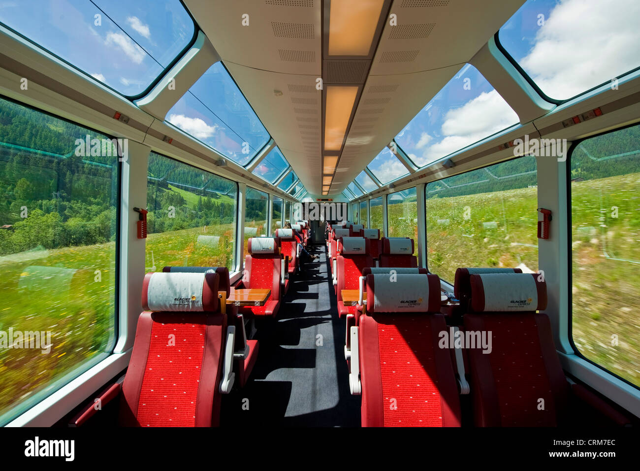 Schweiz, Kanton Wallis, Glacier-express Stockfoto