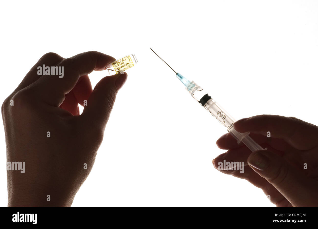 Injektion von Analgesie für krebskranke Stockfoto