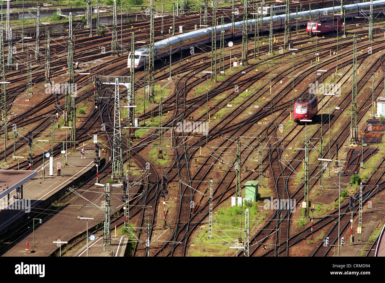 Die Gleise des Hauptbahnhofs Stuttgart Stockfoto