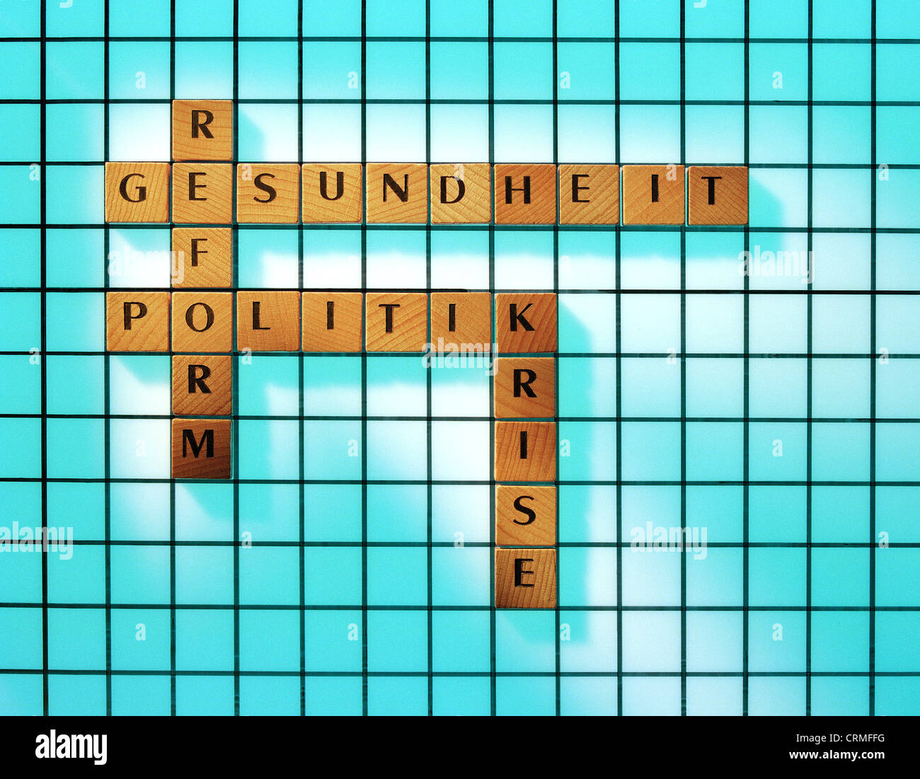 Schlagwörter Gesundheit, Gesundheit, Politik und Krise reagiert spielerisch Stockfoto