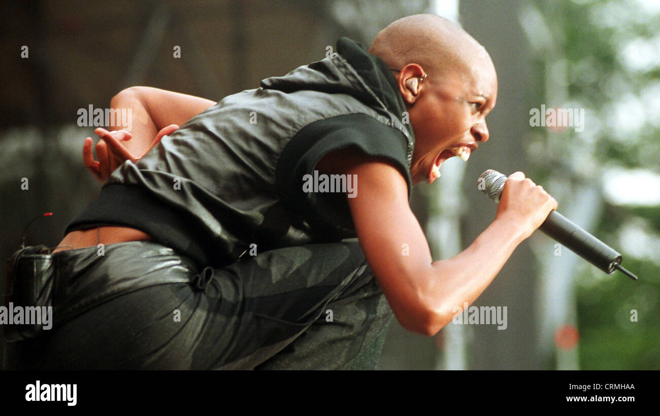 Skin von Skunk Anansie Seagerin, im Konzert, Berlin Stockfoto