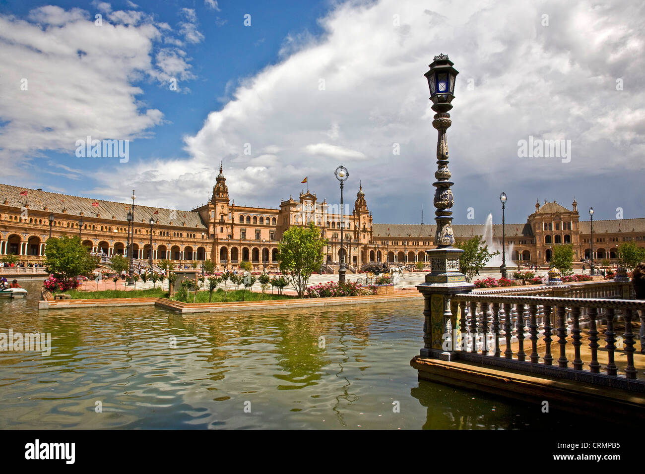 Europa Spanien Andalusien Sevilla Plaza de Espana Stockfoto