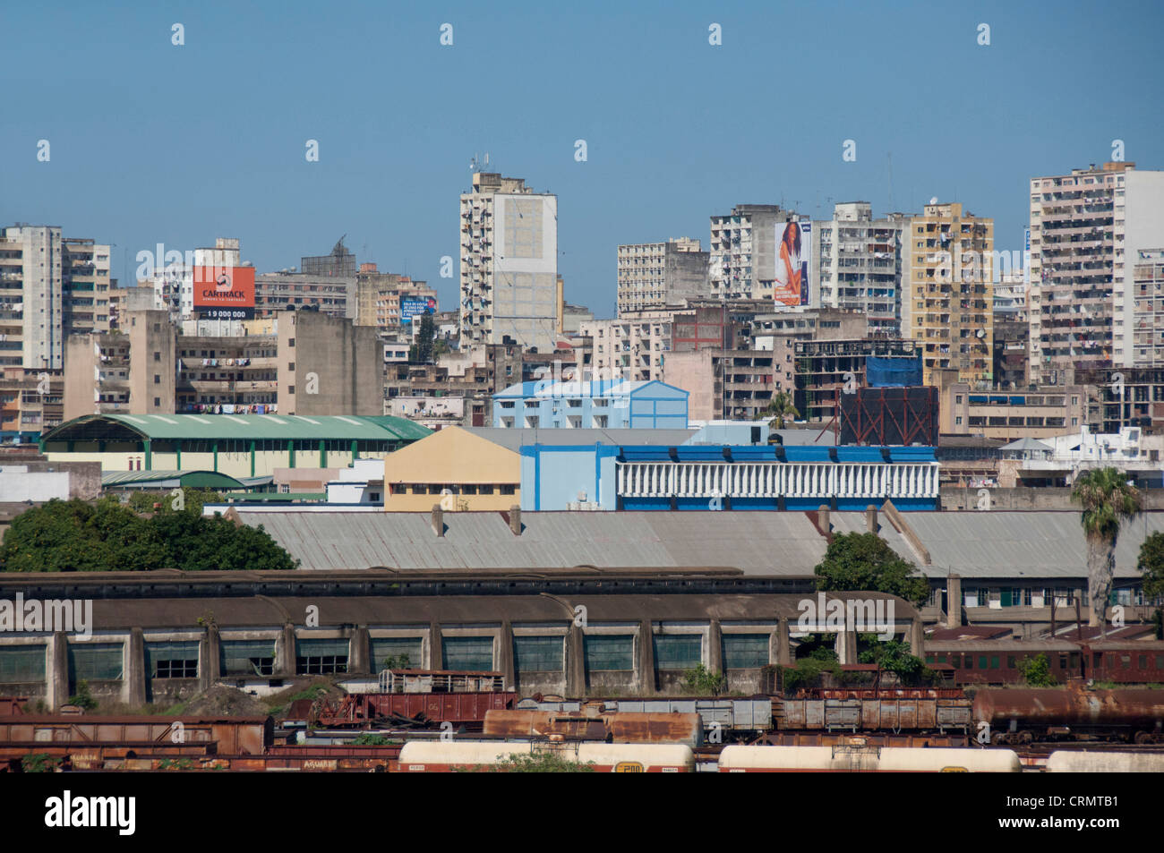 Afrika, Mosambik Maputo. Skyline-Blick von der Hauptstadt Maputo. Stockfoto