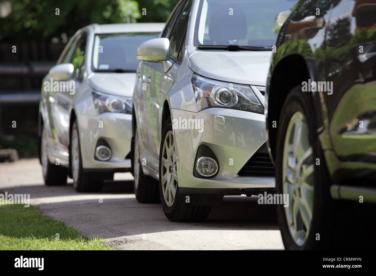 Reihe von Toyota Neuwagen, Modelljahr 2012 Stockfoto