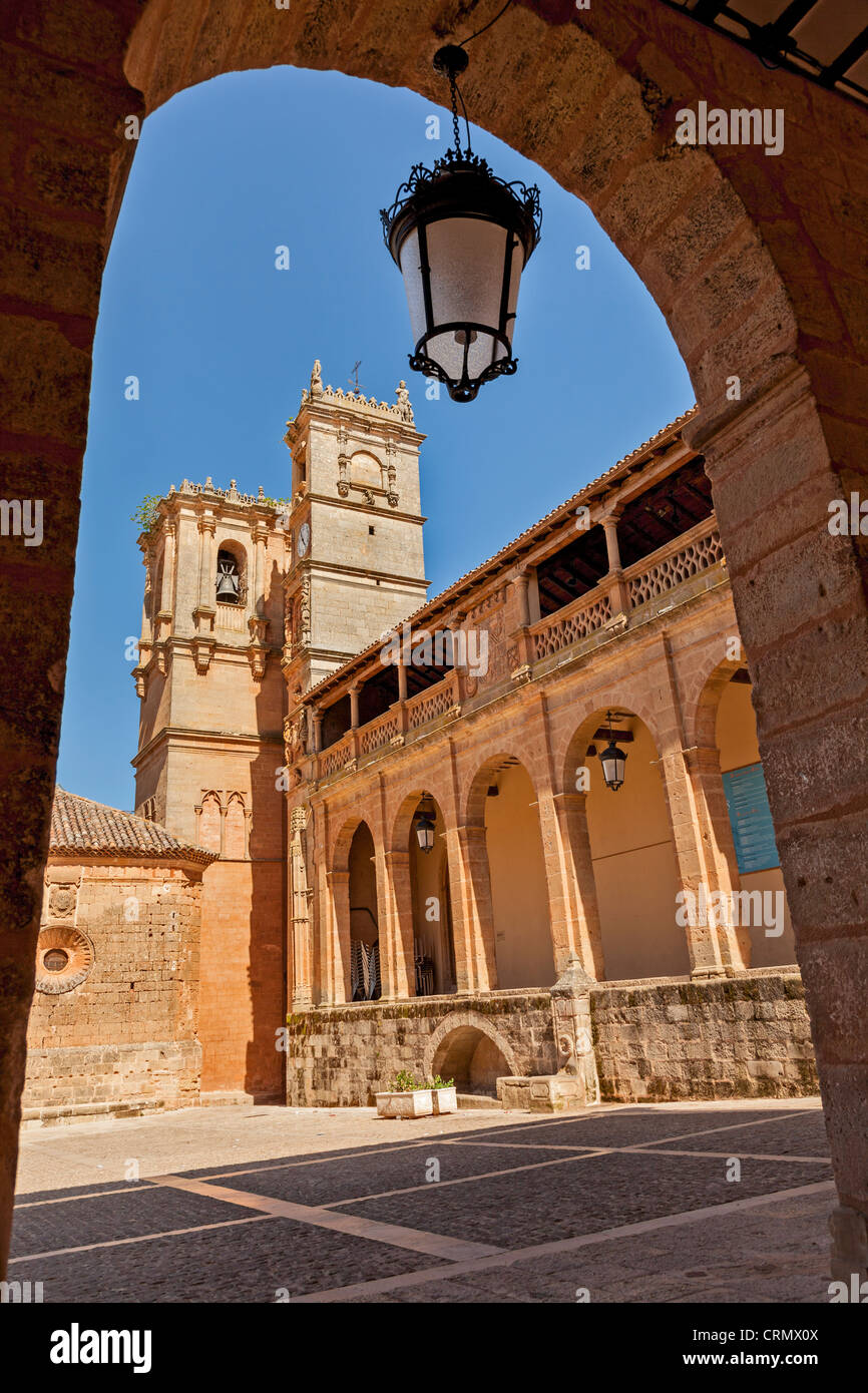 Plaza Mayor, Alcaraz, Provinz Albacete, Spanien, Europa. Stockfoto