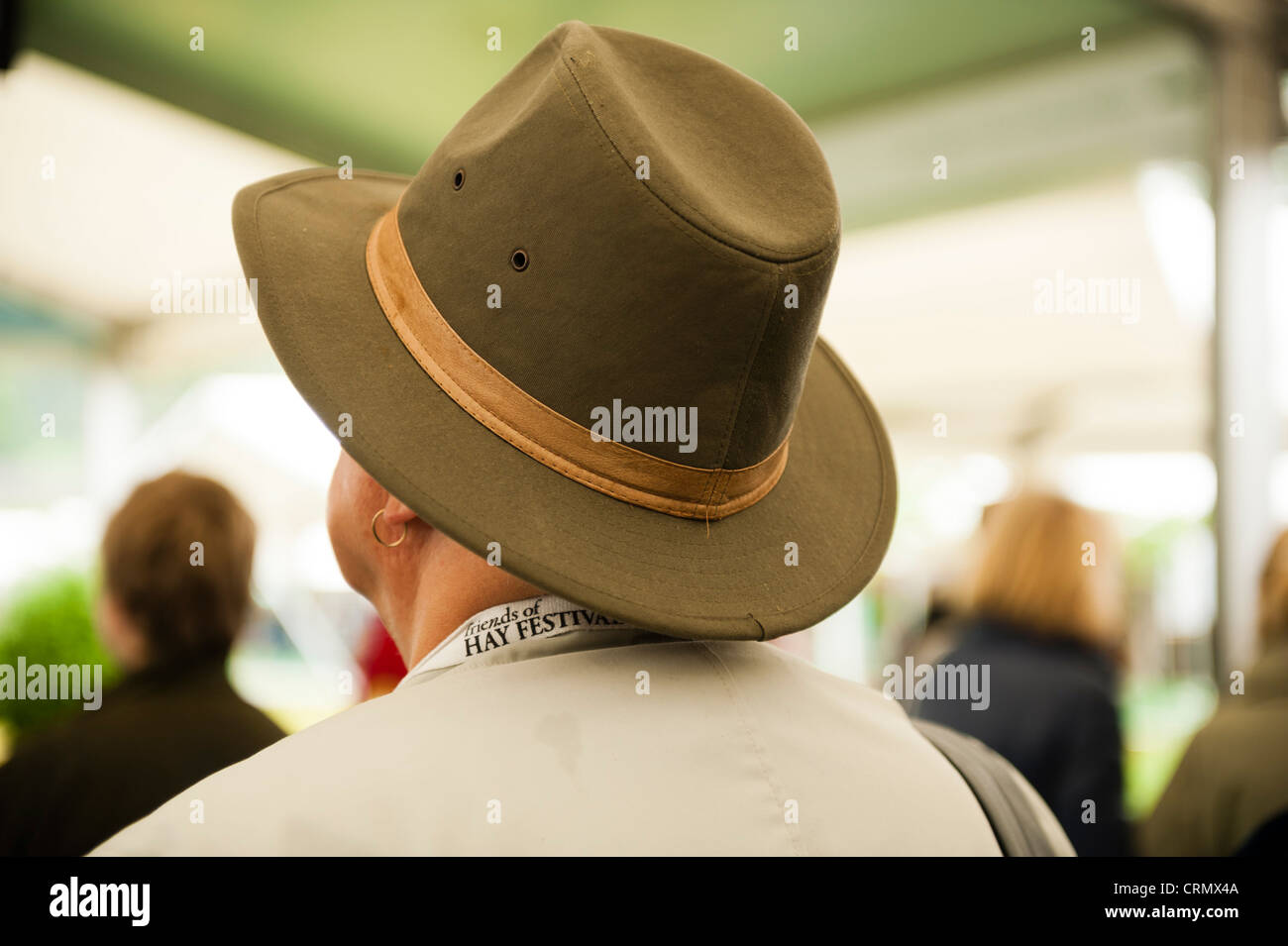 ein Besucher das Hay-Festival 2012 Stockfoto
