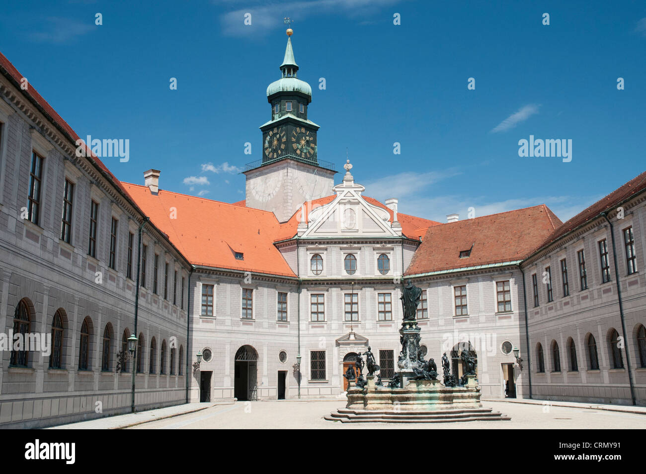 Brunnenhof oder Brunnen Innenhof der Residenz, München Stockfoto