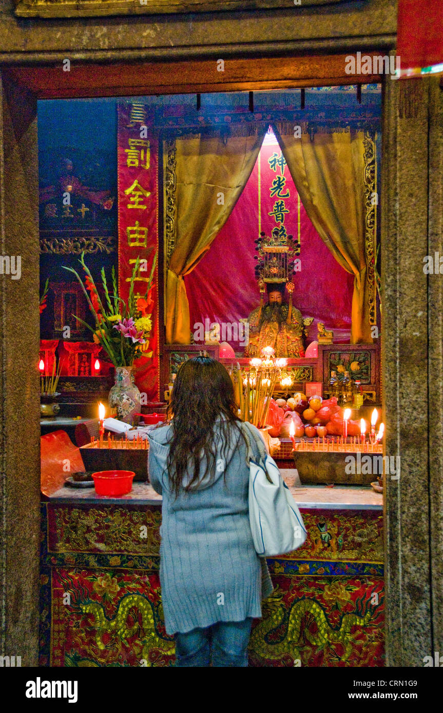 Buddhistische verändern und Schrein in Tempel in Hong Kong China Stockfoto