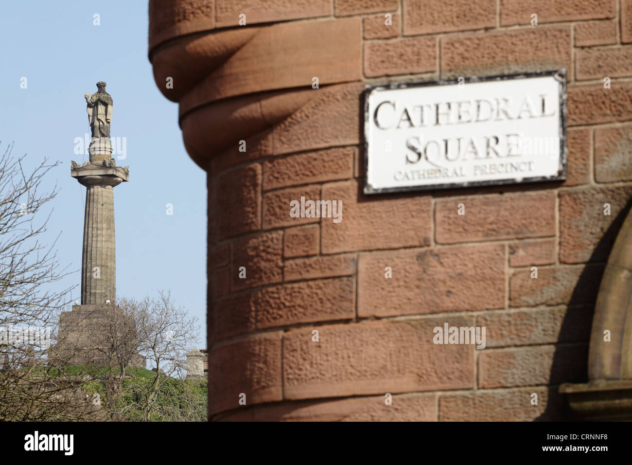 John Knox Denkmal, Scottish Protestant Reformer, Glasgow Necropolis, Schottland, Großbritannien Stockfoto