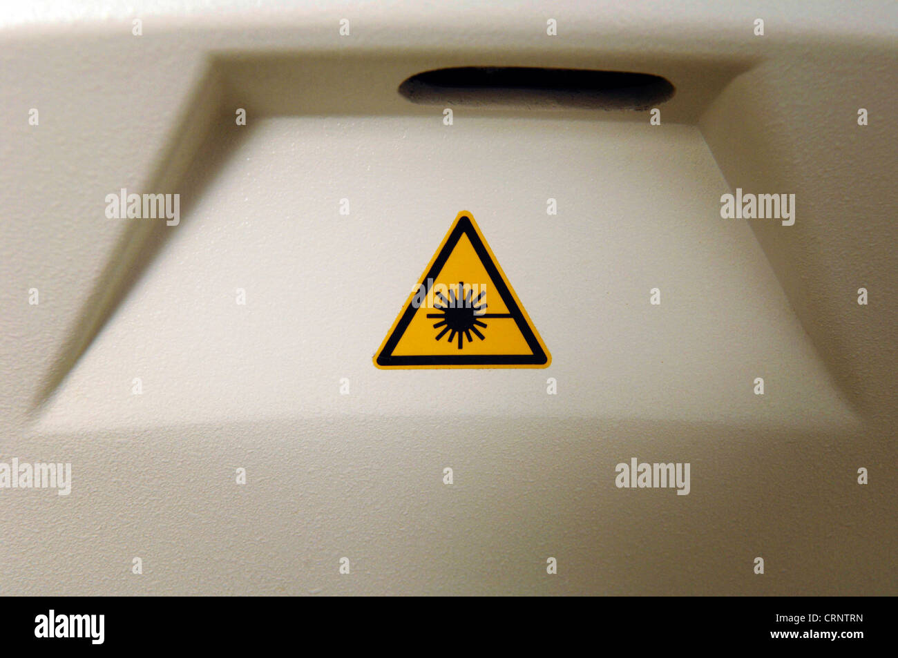 Warnsymbol für Laser Strahlung. Stockfoto