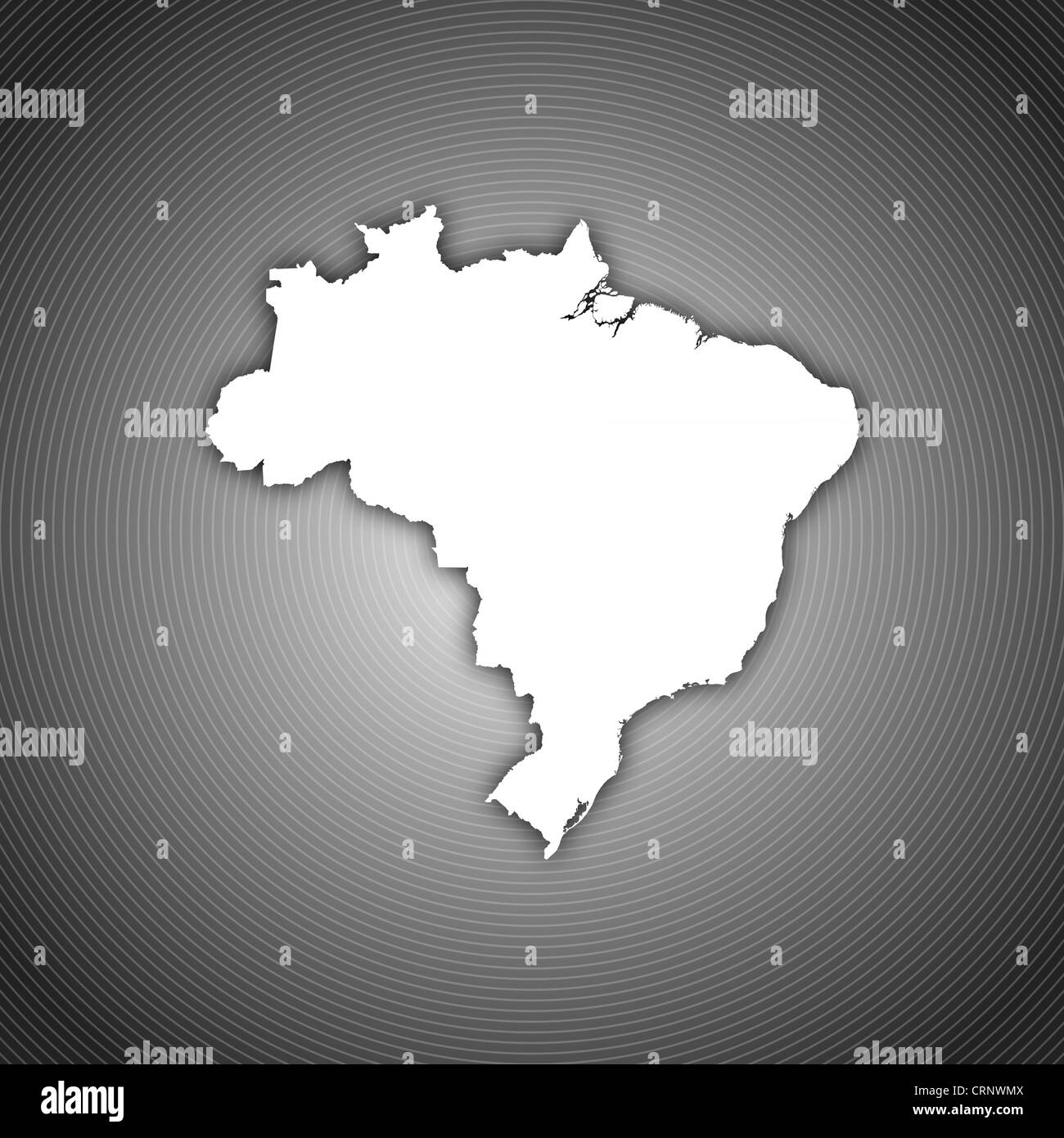 Politische Karte von Brasilien mit den verschiedenen Staaten. Stockfoto