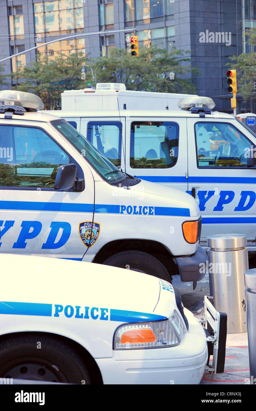 NY-Polizei-Fahrzeuge Stockfoto