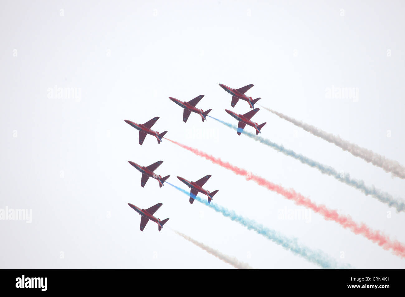 Rote Pfeile bei Whitehaven Maritime Festival, Cumbria, England, UK Stockfoto