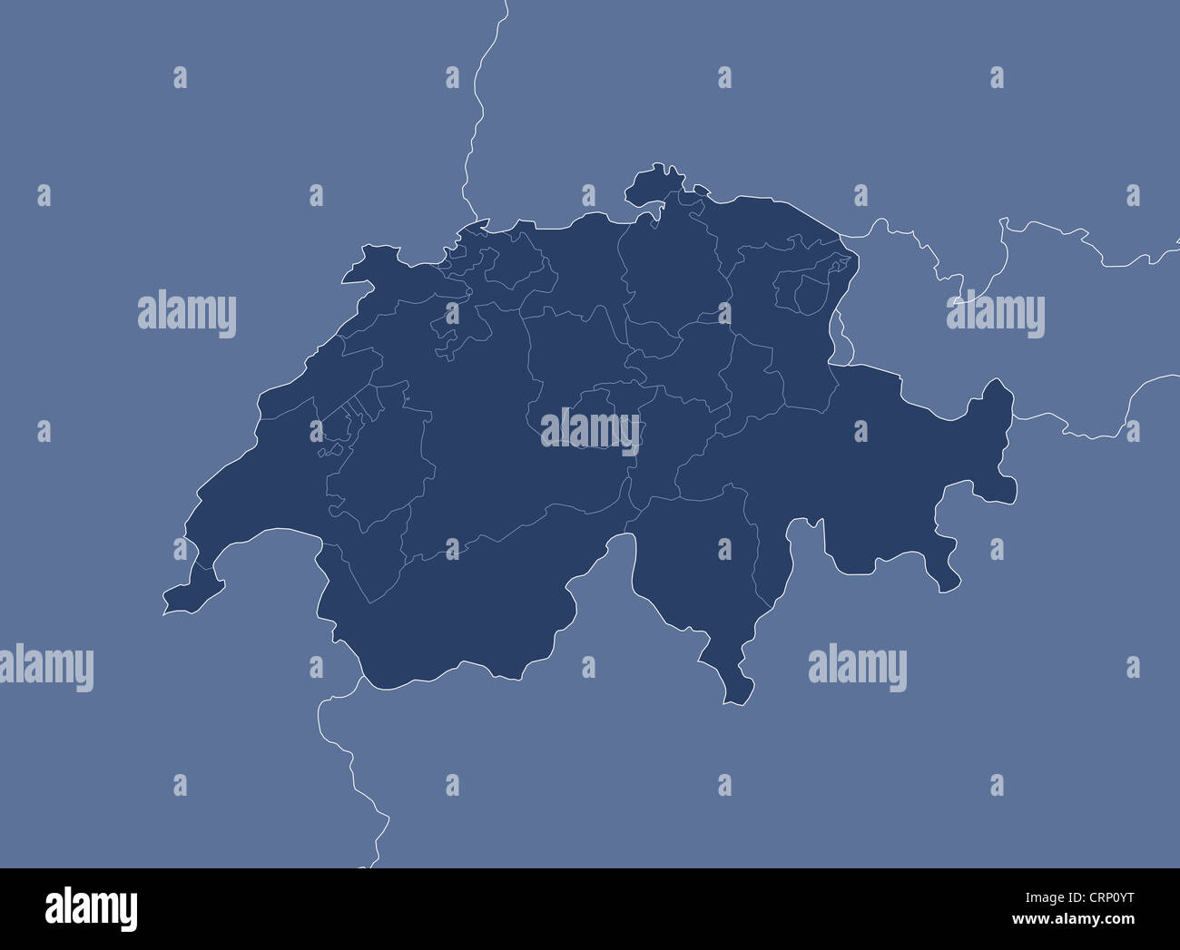 karte der schweiz mit kantonen