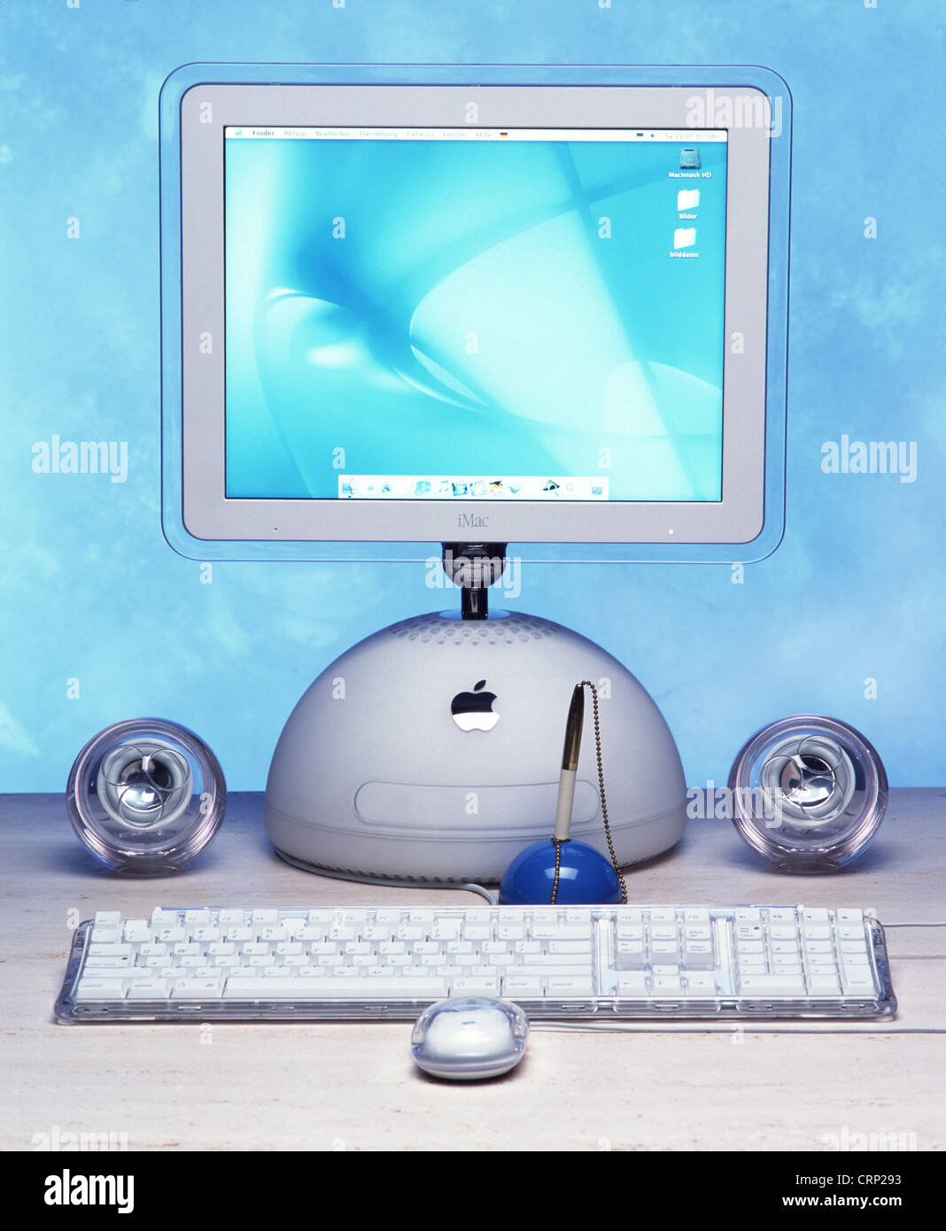 Arbeiten Sie mit iMac-Computer von Apple Macintosh Stockfoto