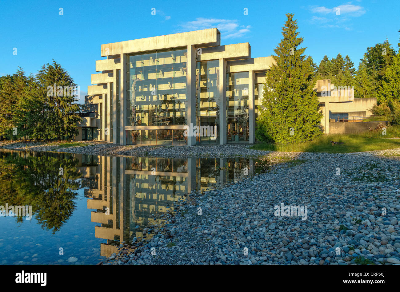 Wosk Widerspiegelnder Teich, Nationalmuseum für Anthropologie, MOA, UB, University of British Columbia, Vancouver, Kanada Stockfoto