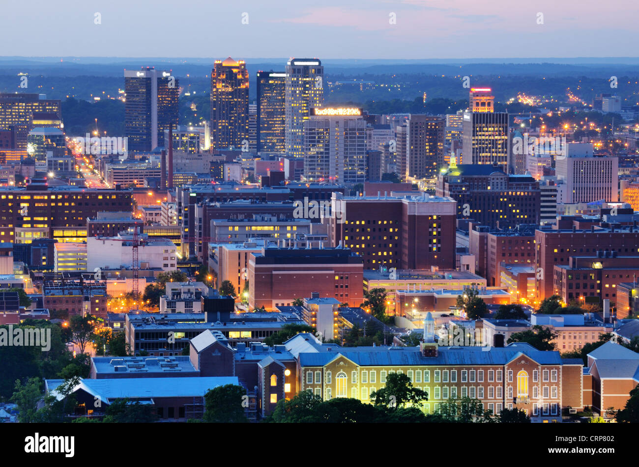 Metropolitan Skyline der Innenstadt von Birmingham, Alabama, USA Stockfotografie Alamy