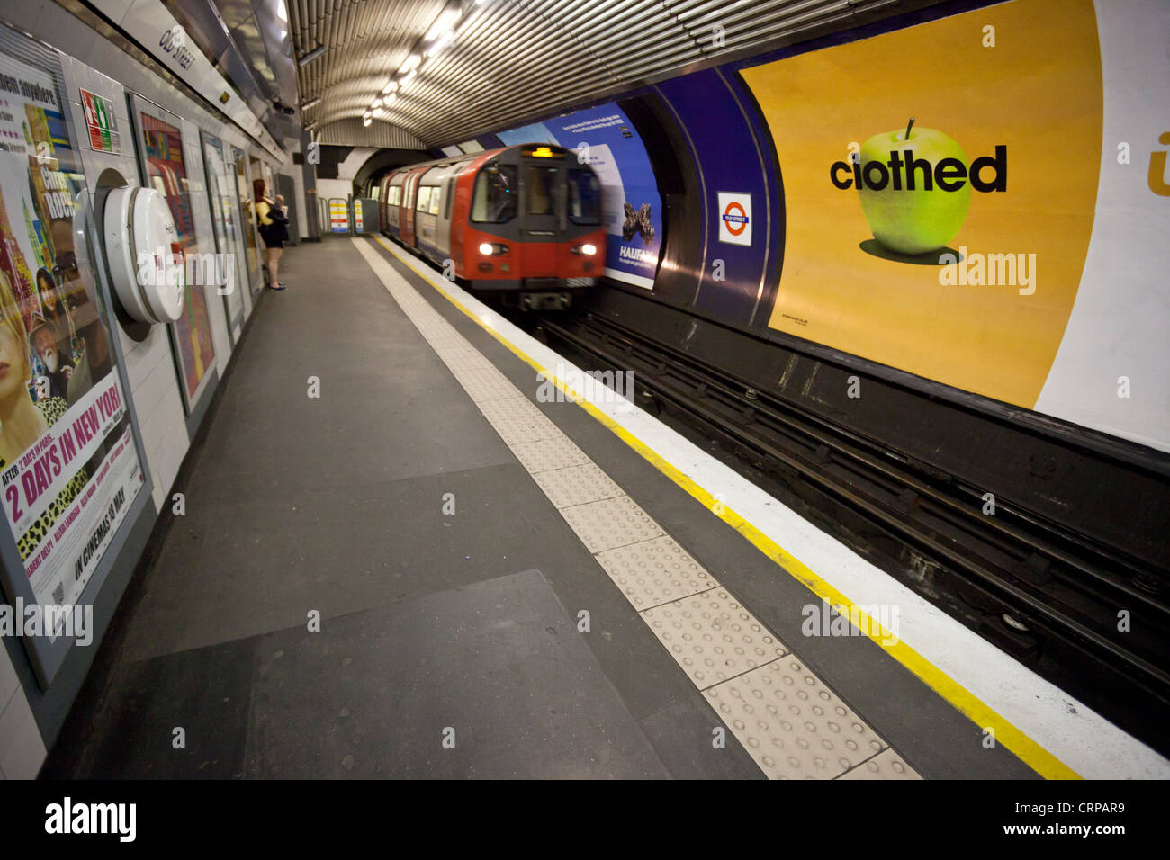 London underground-Plattform, Old Street Station, London, England, UK Stockfoto