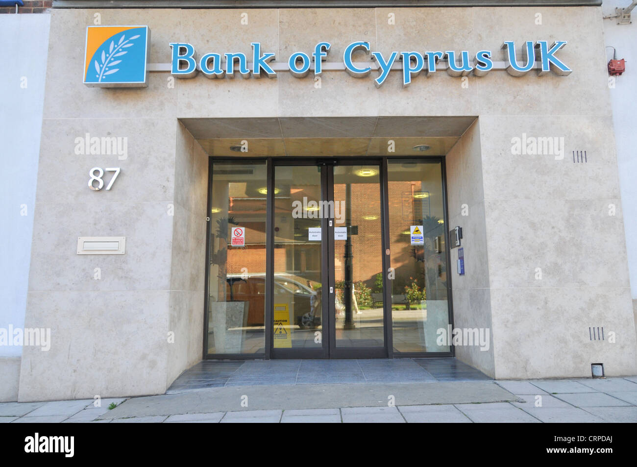 Bank von Zypern UK Rettungsaktion Eurozone Bankenkrise Bank Eurokrise Stockfoto