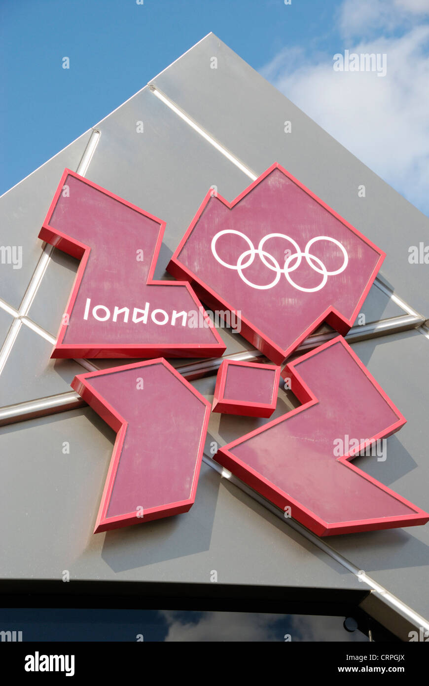 Olympische Spiele London 2012 Logo auf die Countdown-Uhr auf dem Trafalgar Square. Stockfoto