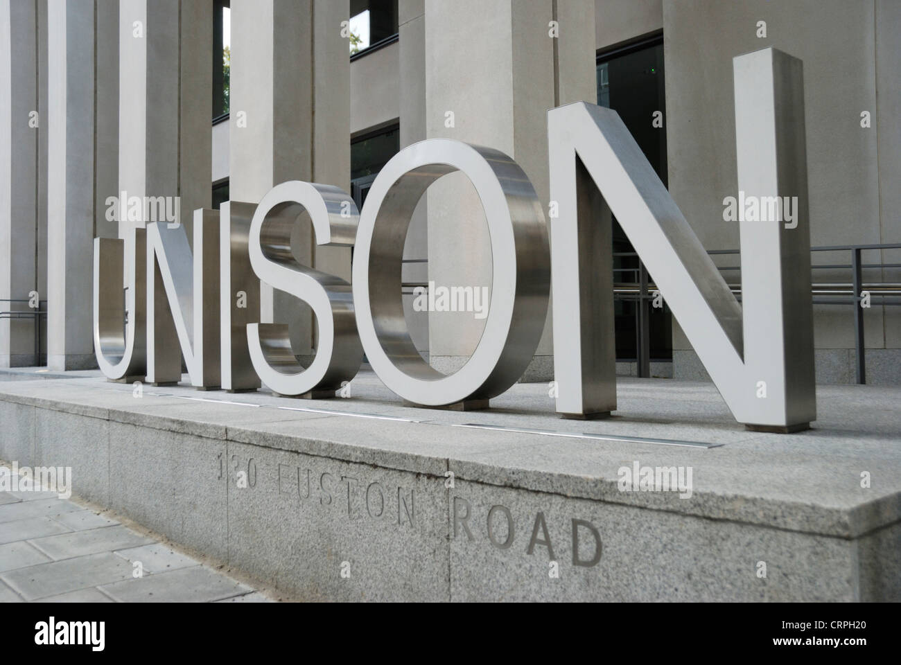 Unison Public Service union Hauptsitz in Euston Road. Stockfoto