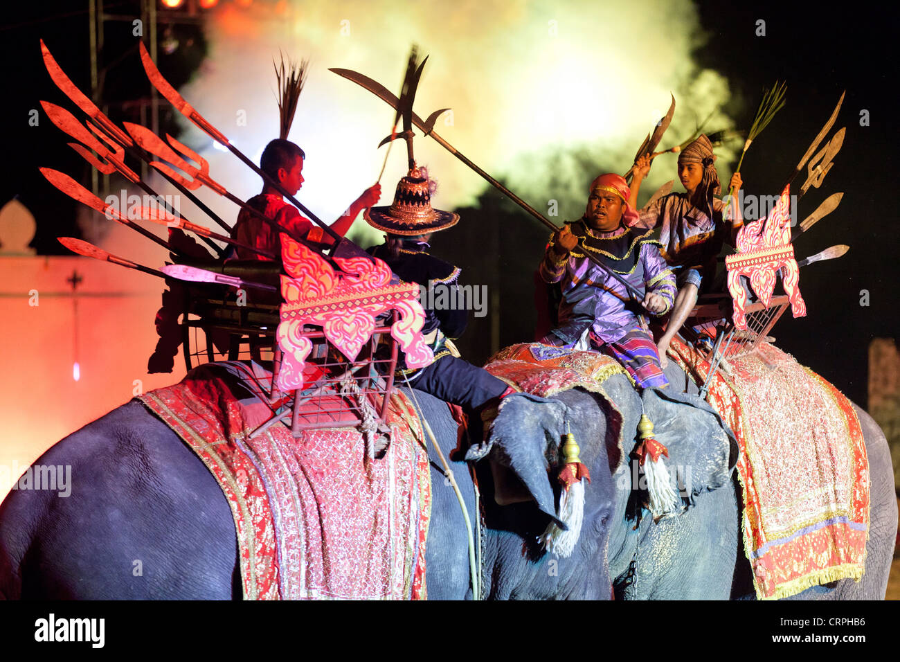 Thai-Show über die Geschichte der Stadt Ayutthaya, Thailand Stockfoto