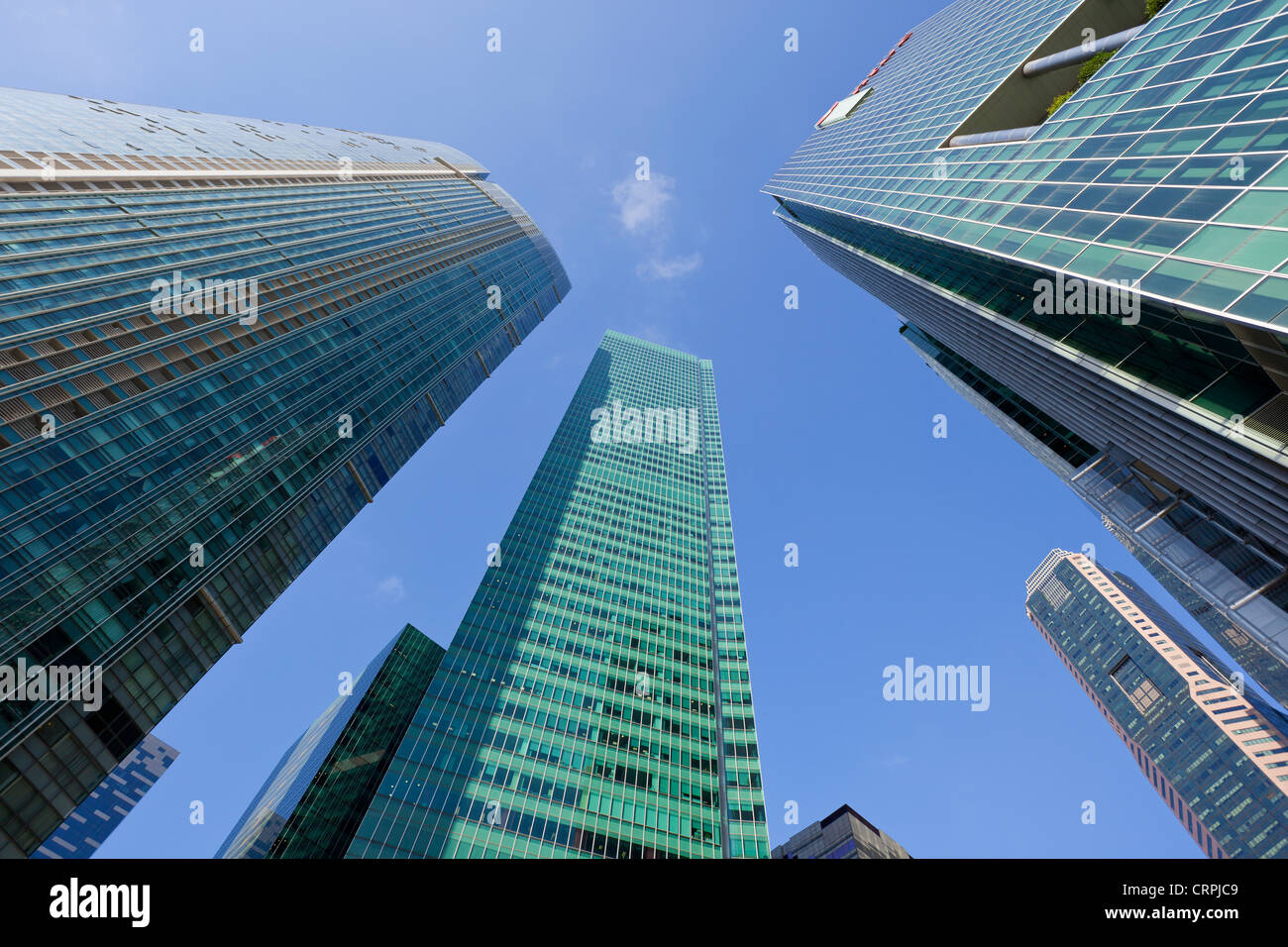 Süd-Ost-Asien, Singapur, Wolkenkratzer des Finanzplatzes Stockfoto