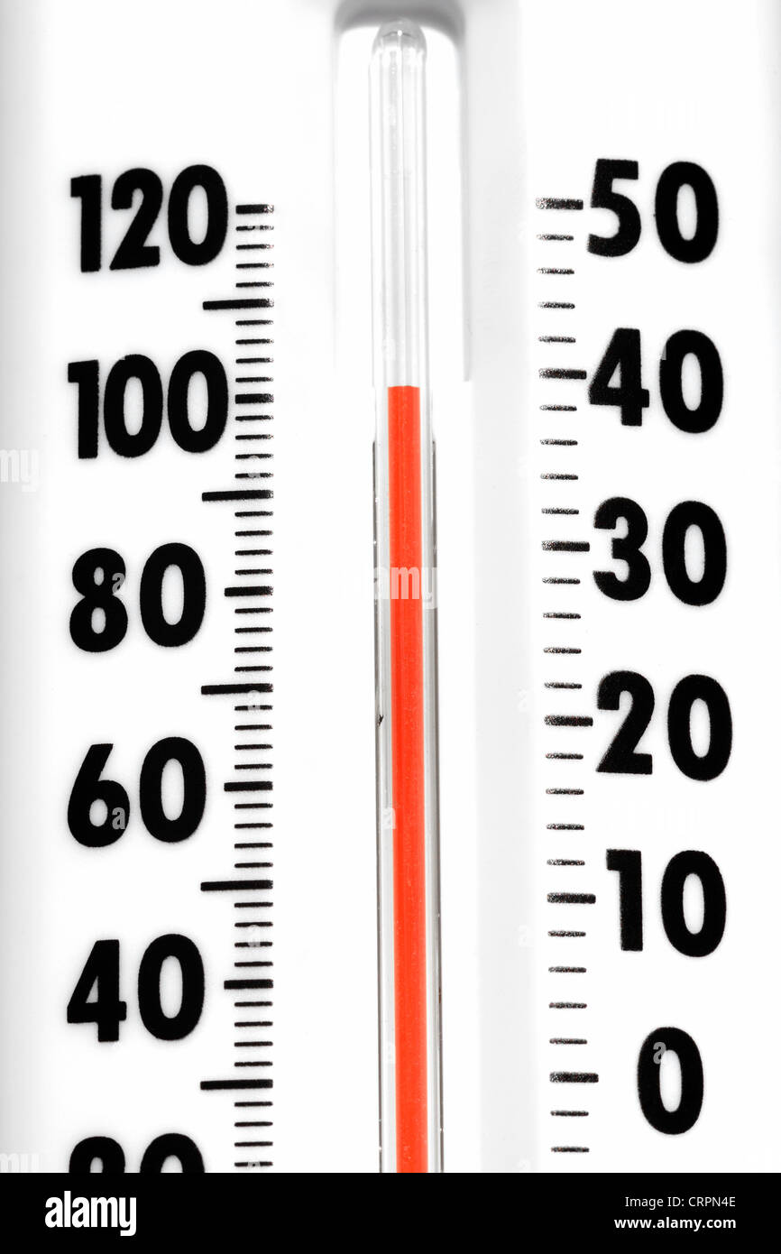 Ein Thermometer Registrierung 100 Grad Fahrenheit Stockfotografie - Alamy