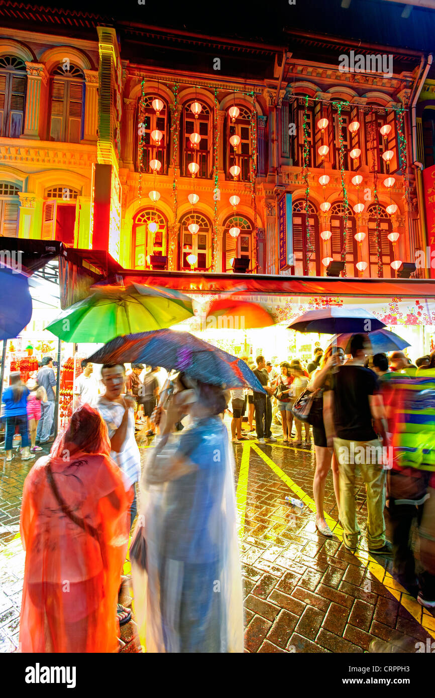 Singapur, Chinatown, anstrengenden Nachtmarkt Stockfoto