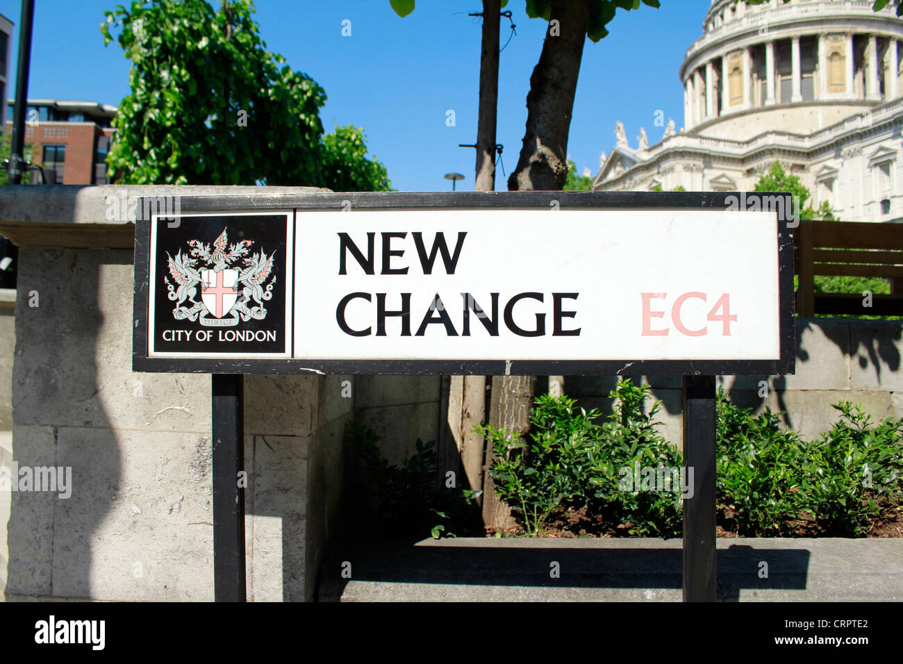 Board zu erwähnen neu wechseln Street, London Stockfoto