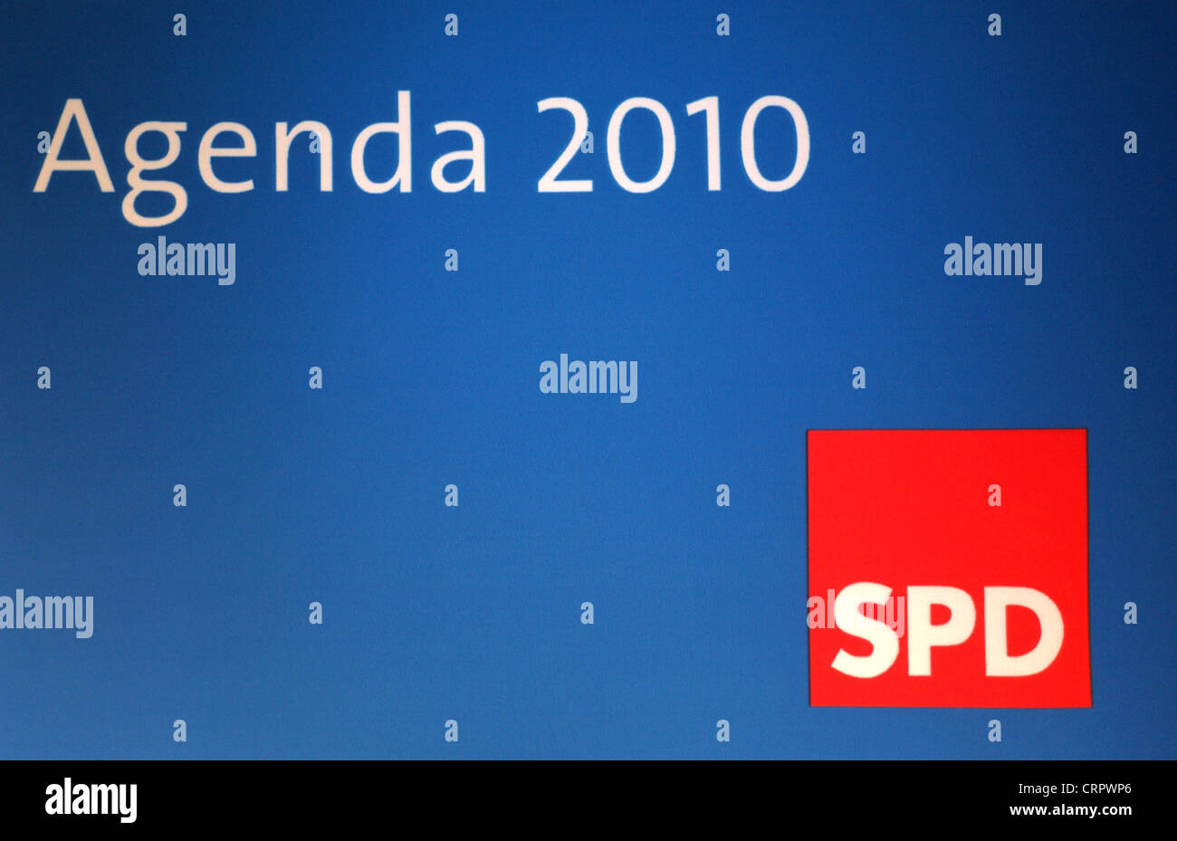 Agenda 2010 - SPD Stockfoto