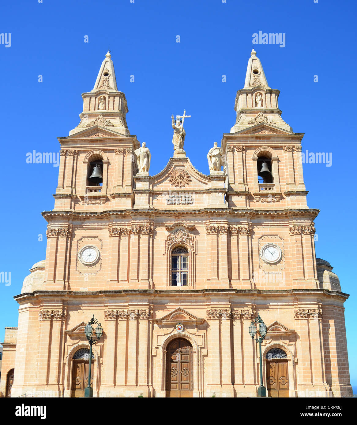 Mellieha Pfarrkirche - Malta Stockfoto