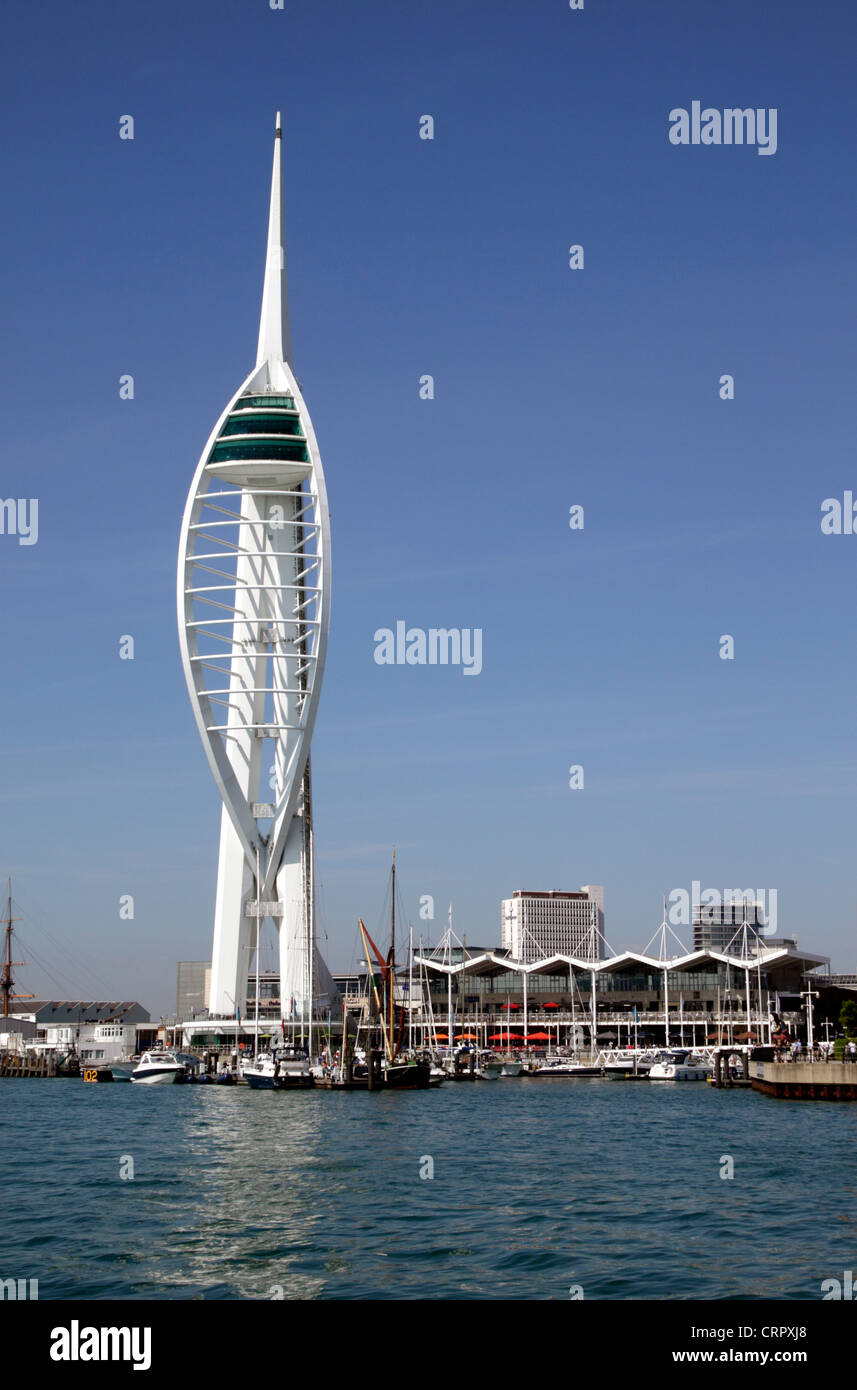 Marina und Spinnaker Tower Portsmouth (Hampshire) Stockfoto