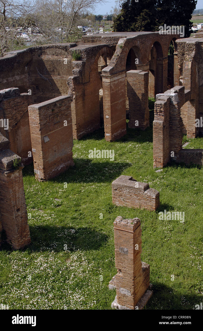 Ostia Antica. Römische Stadt. Bleibt. Italien Stockfotografie Alamy
