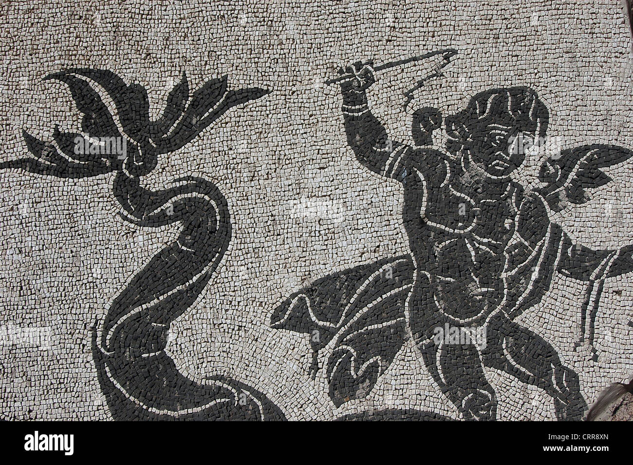 Europa Italien Latium Latium Rom das Mosaik der Caracalla Thermen Stockfoto