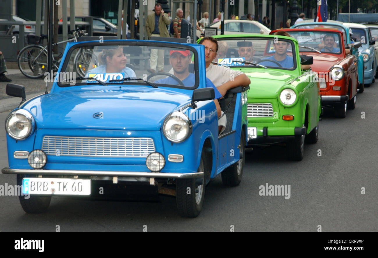 Trabant-treffen in Berlin Stockfoto