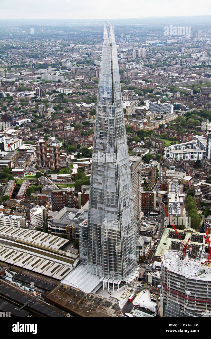 Luftaufnahme des Shard, London Stockfoto