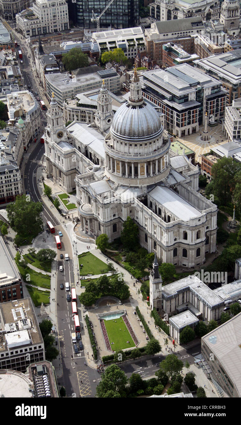 Luftaufnahme von St. Pauls Cathedral aus Süd-Ost Stockfoto